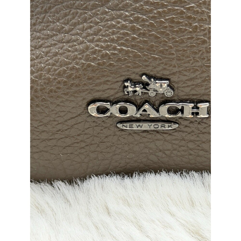 Coach Mercer Satchel Tote Bag Pebbled Leather Brown Shoulder Crossbody Purse - Picture 16 of 16